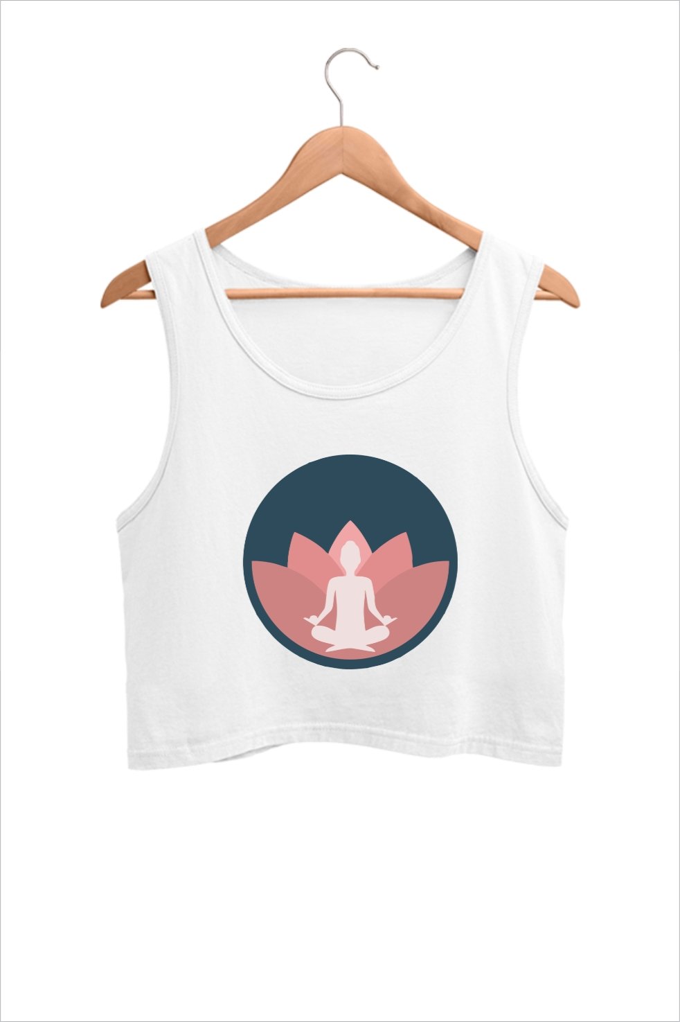 Lotus Graphic Yoga Crop Tank Top
