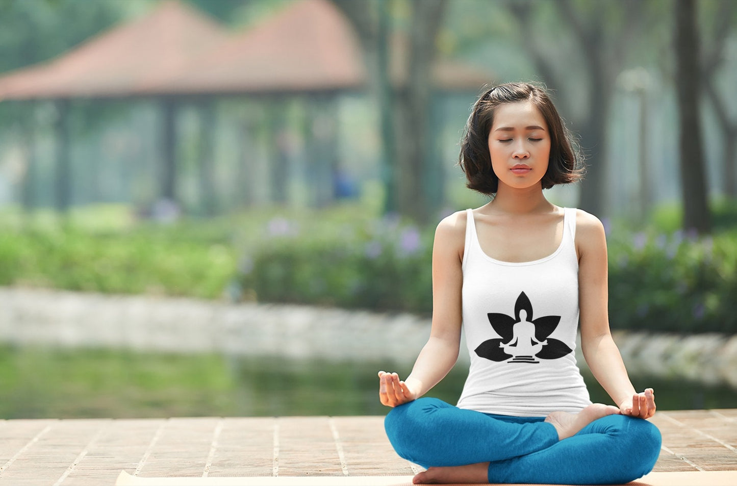 thelegalgang,Meditation Printed Yoga Tank Top,TANK TOP.