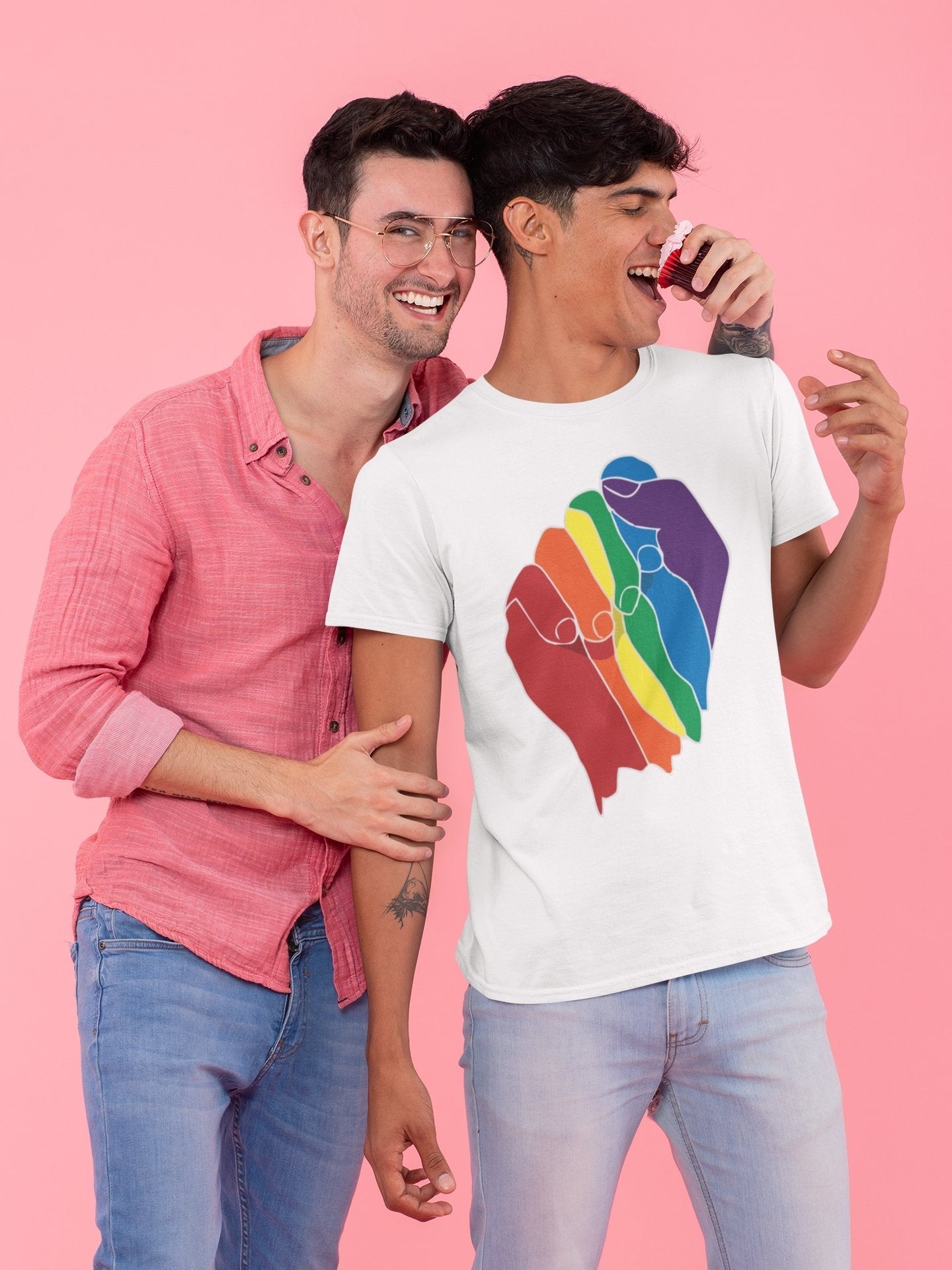 thelegalgang,Fist of Pride LGBT Victory t shirt,MEN.