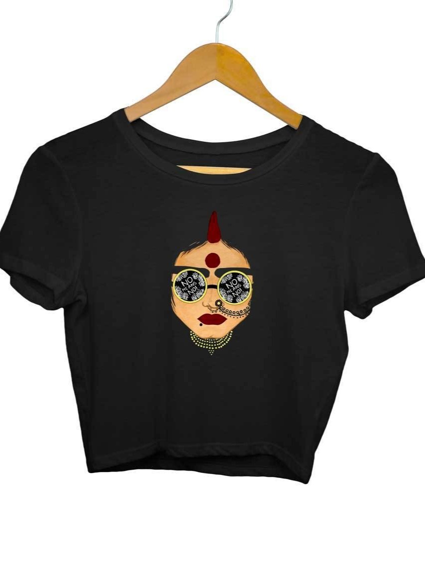 No Means No Desi Crop Top - Insane Tees