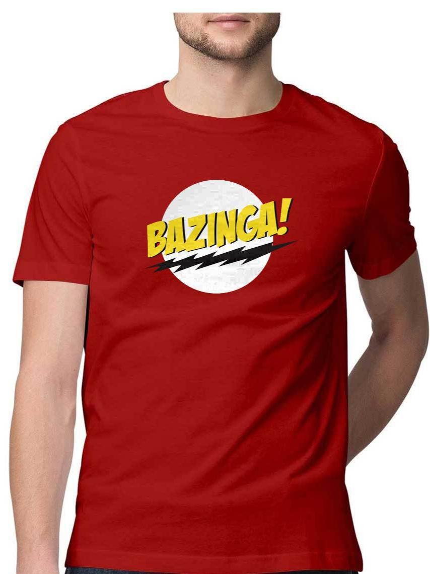 Bazinga Logo Big Bang Theory Red - Insane Tees