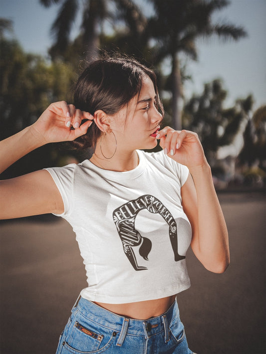 Believe in Yourself Yoga Crop Top - Insane Tees