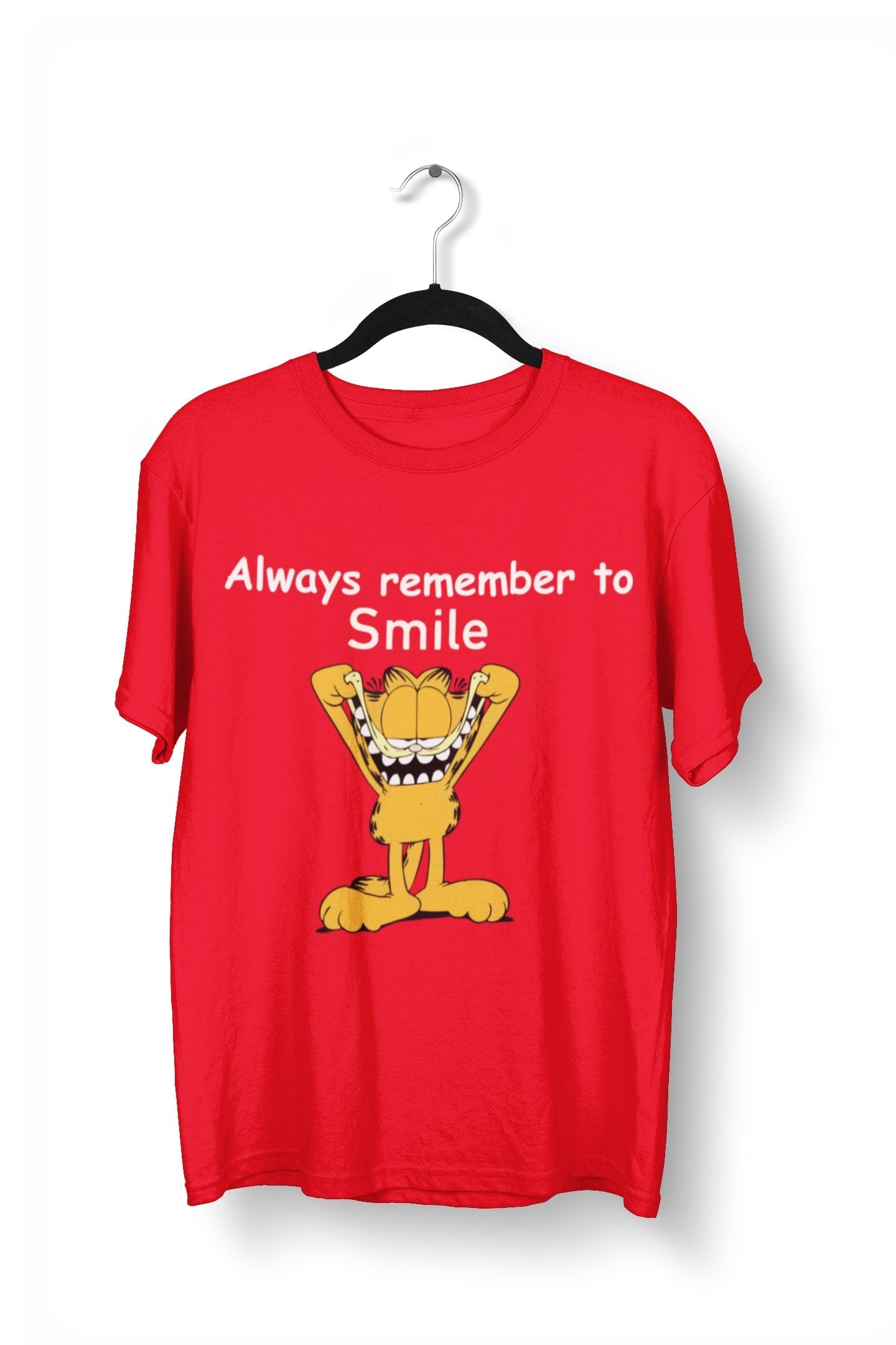 thelegalgang,Garfield - Always Remember to Smile T shirt for Men,MEN.