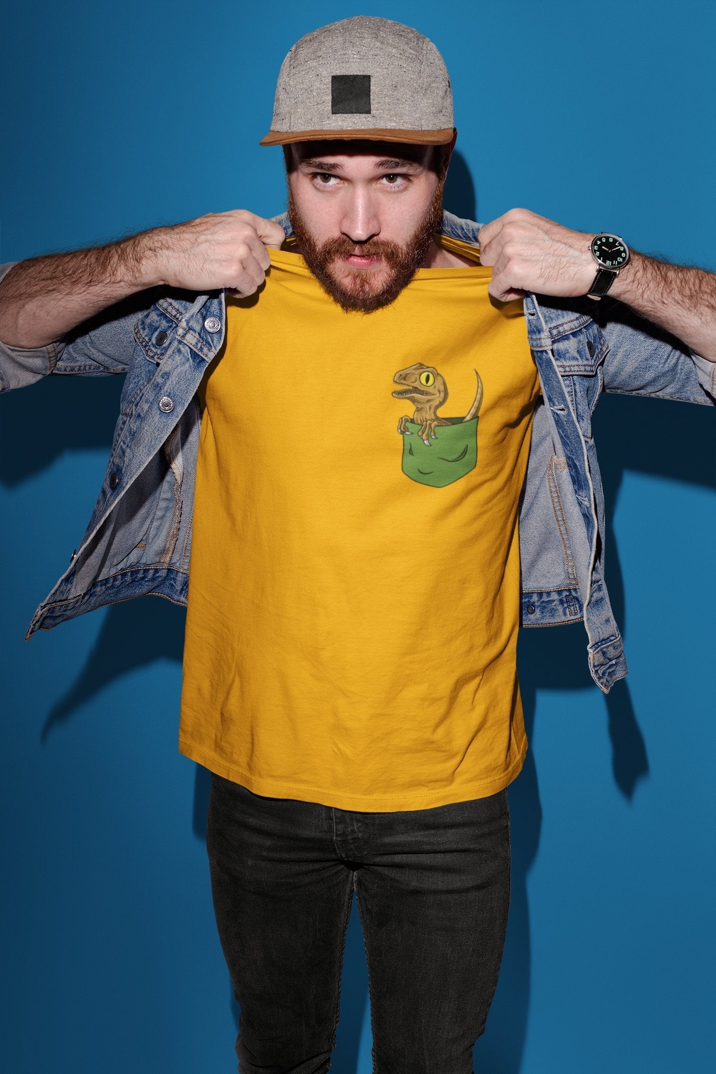 T-Rex Peeping Pocket Tee - Insane Tees
