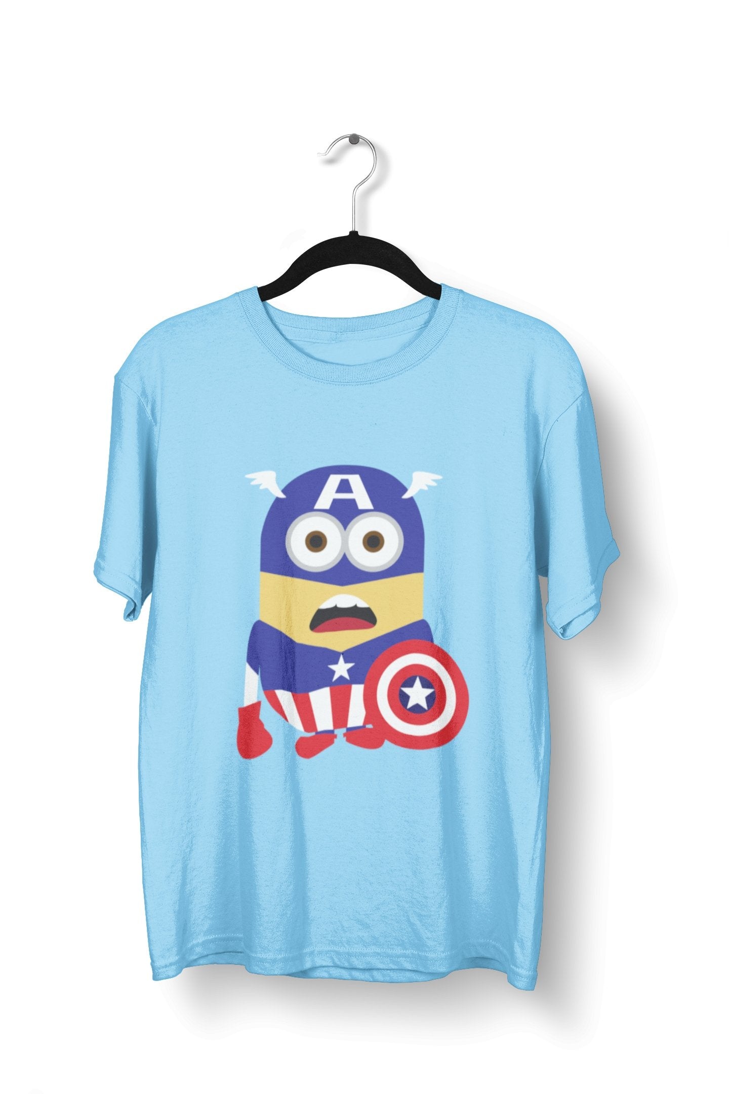 thelegalgang,Captain America Minion Graphic T-Shirt for Men,.