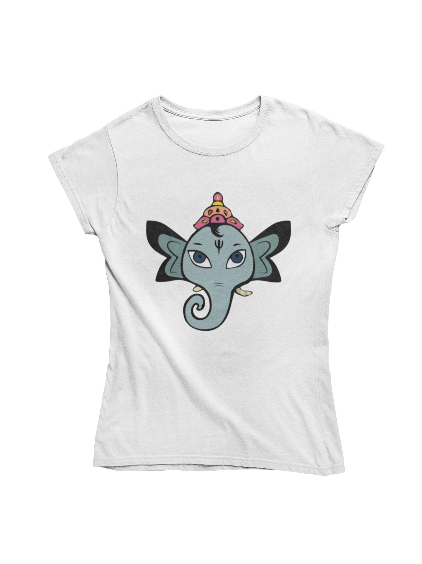 thelegalgang,Cute Ganesha Art T-Shirt,WOMEN.