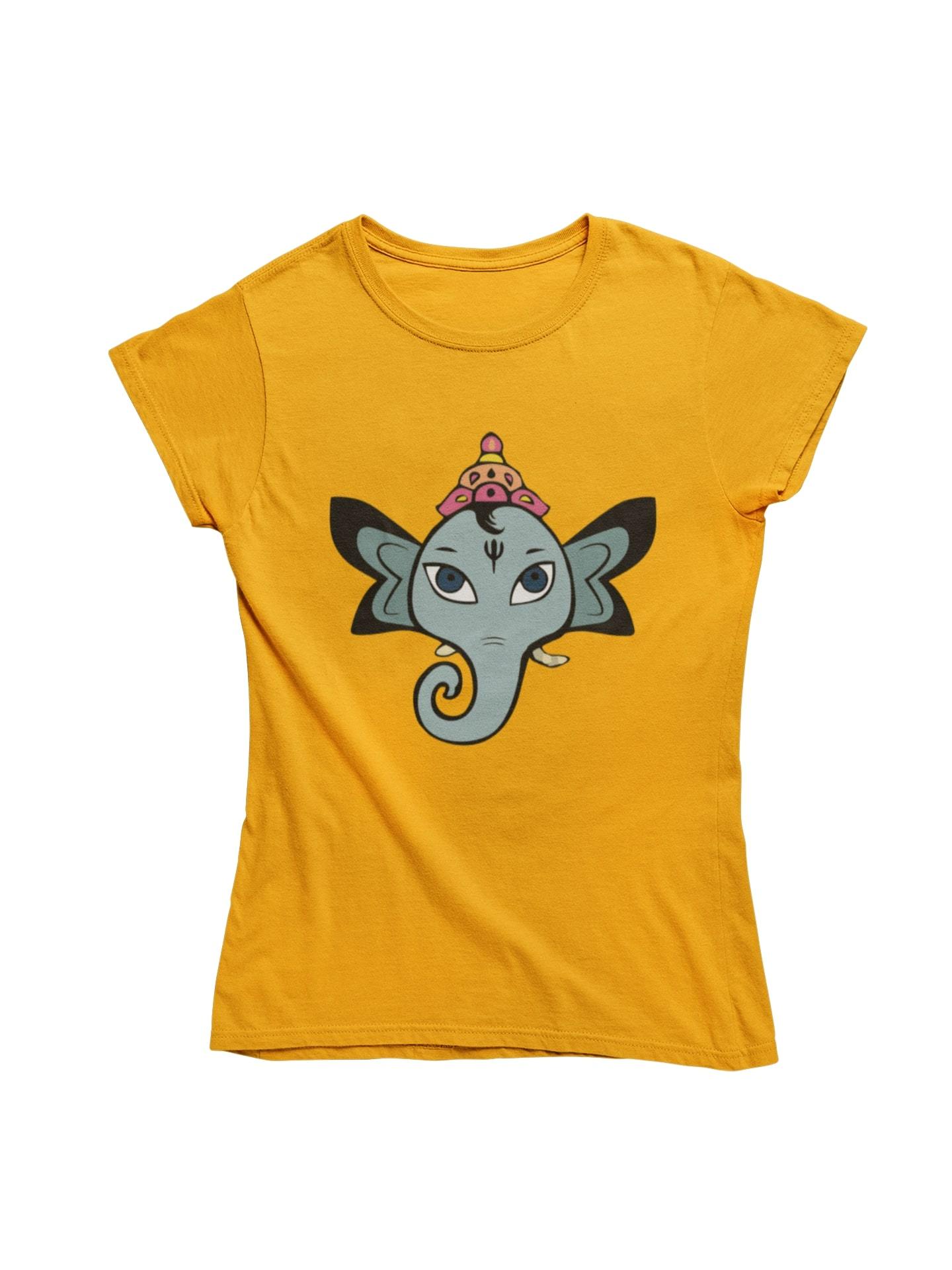 thelegalgang,Cute Ganesha Art T-Shirt,WOMEN.