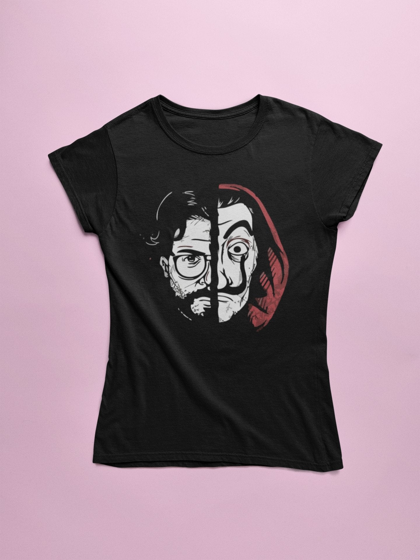 Professor two face Money heist Graphic T Shirt for Women - Insane Tees