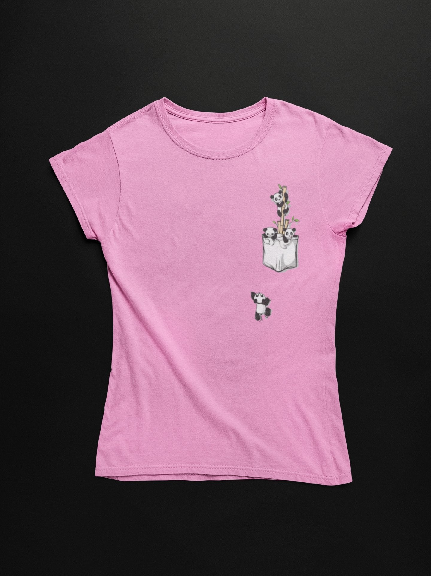 3 Cute Panda's in a Pocket Tee - Insane Tees