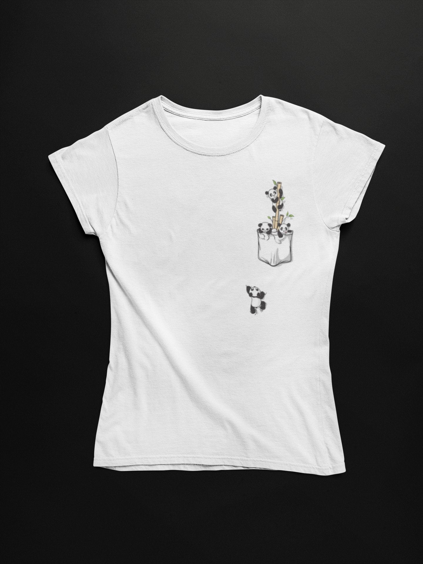 3 Cute Panda's in a Pocket Tee - Insane Tees