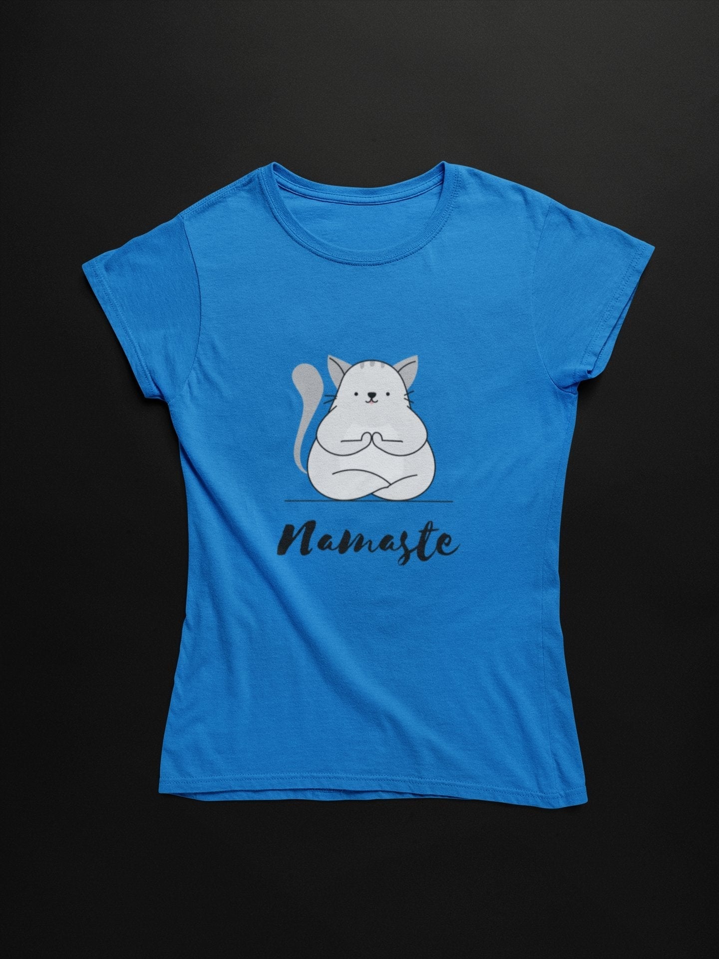 thelegalgang,Cat Namaste pose Design Yoga T shirt for Women,WOMEN.