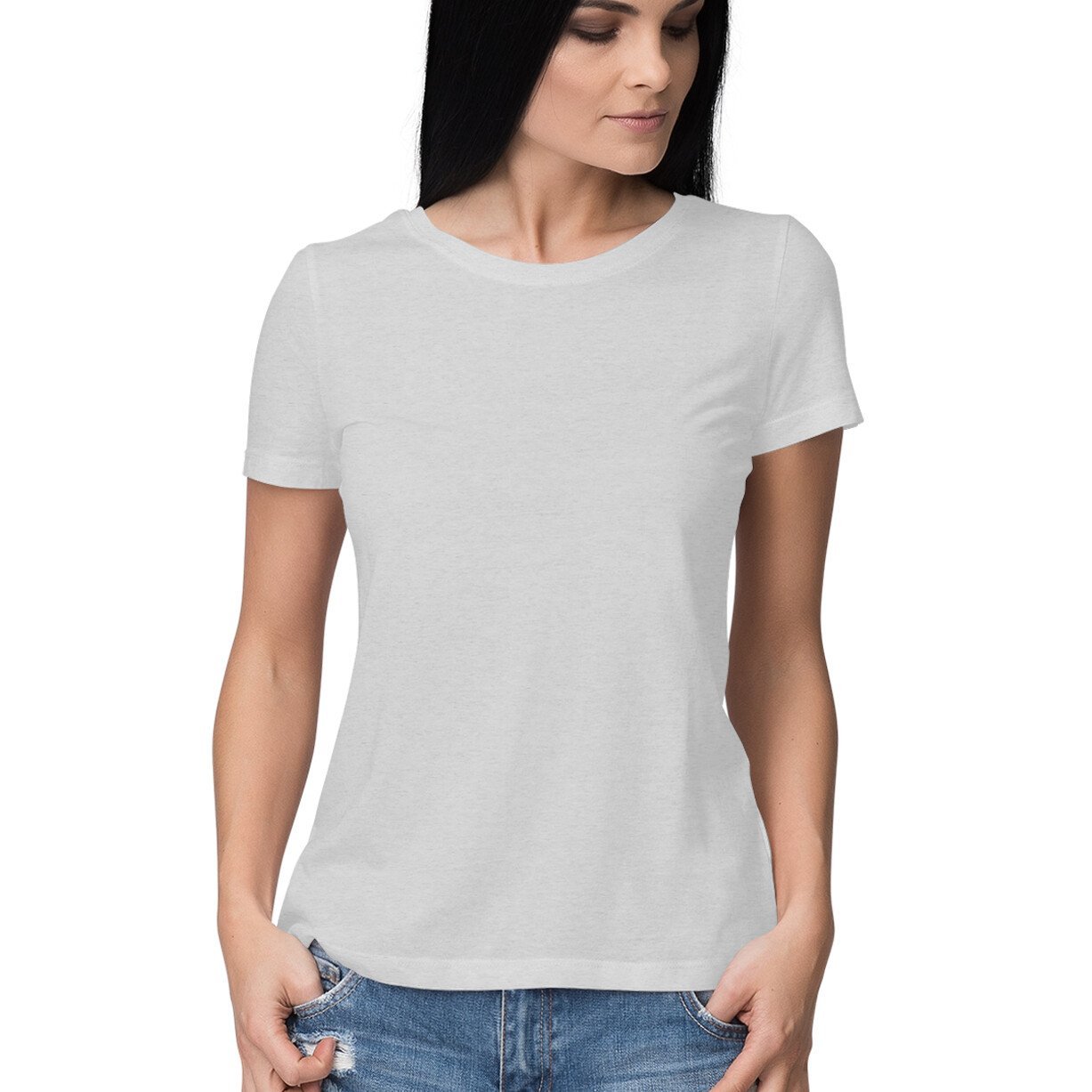 Melange Grey Half Sleeve T-Shirt - Insane Tees