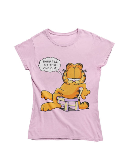 thelegalgang,Garfield-Think i will sit this one -T shirt for Women,WOMEN.