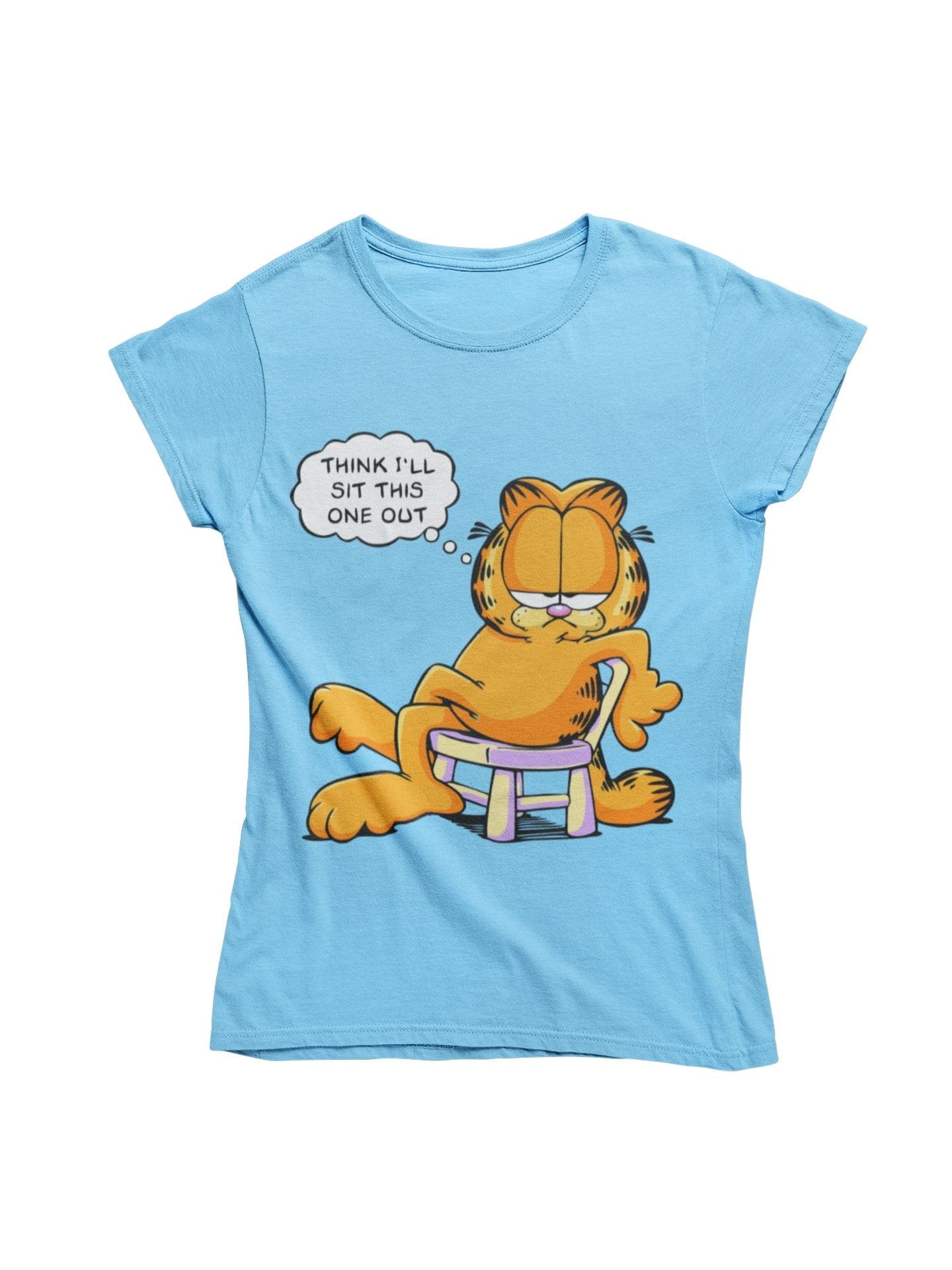 thelegalgang,Garfield-Think i will sit this one -T shirt for Women,WOMEN.