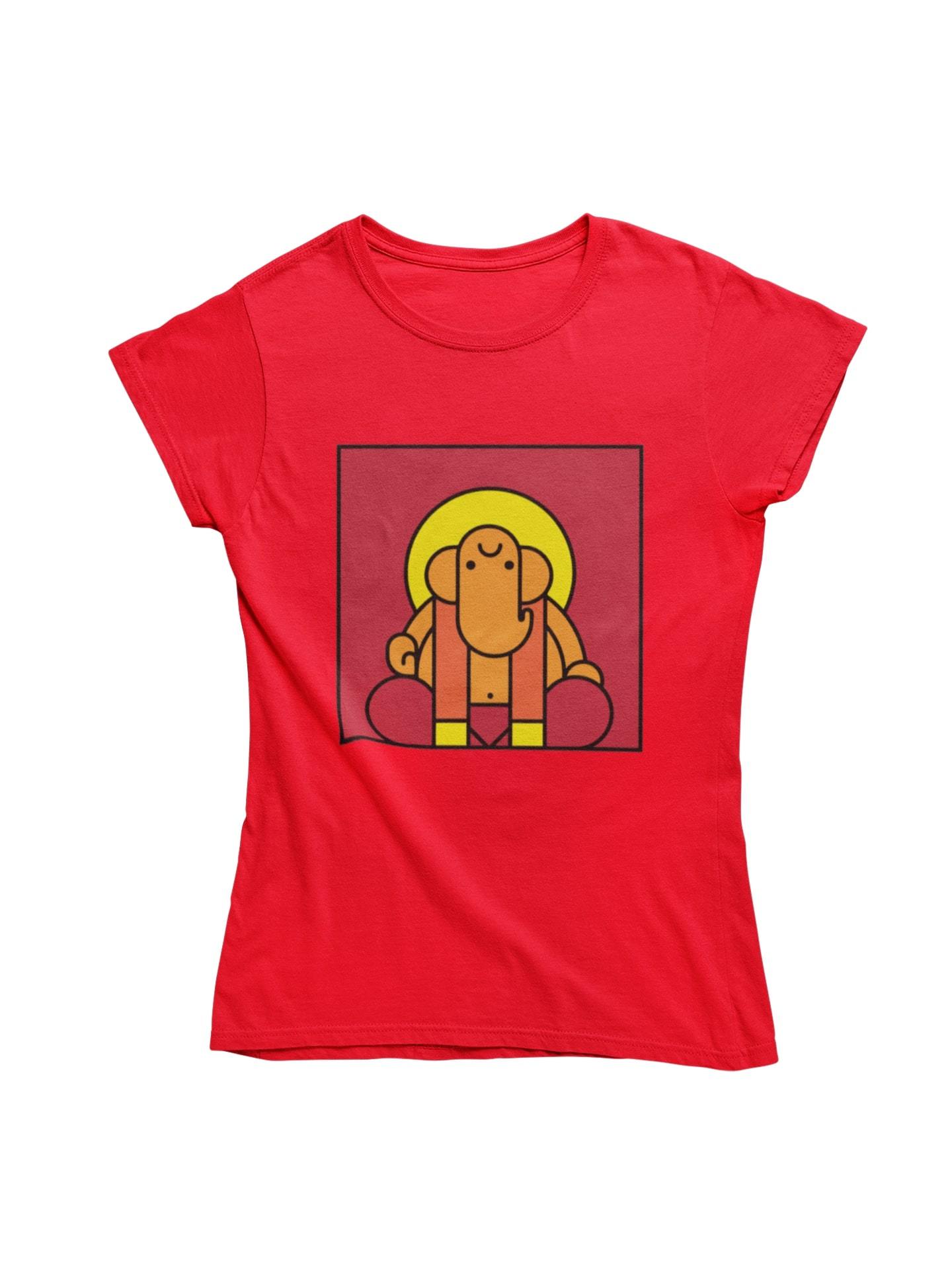 thelegalgang,Ganesha Block Art T-Shirt,WOMEN.