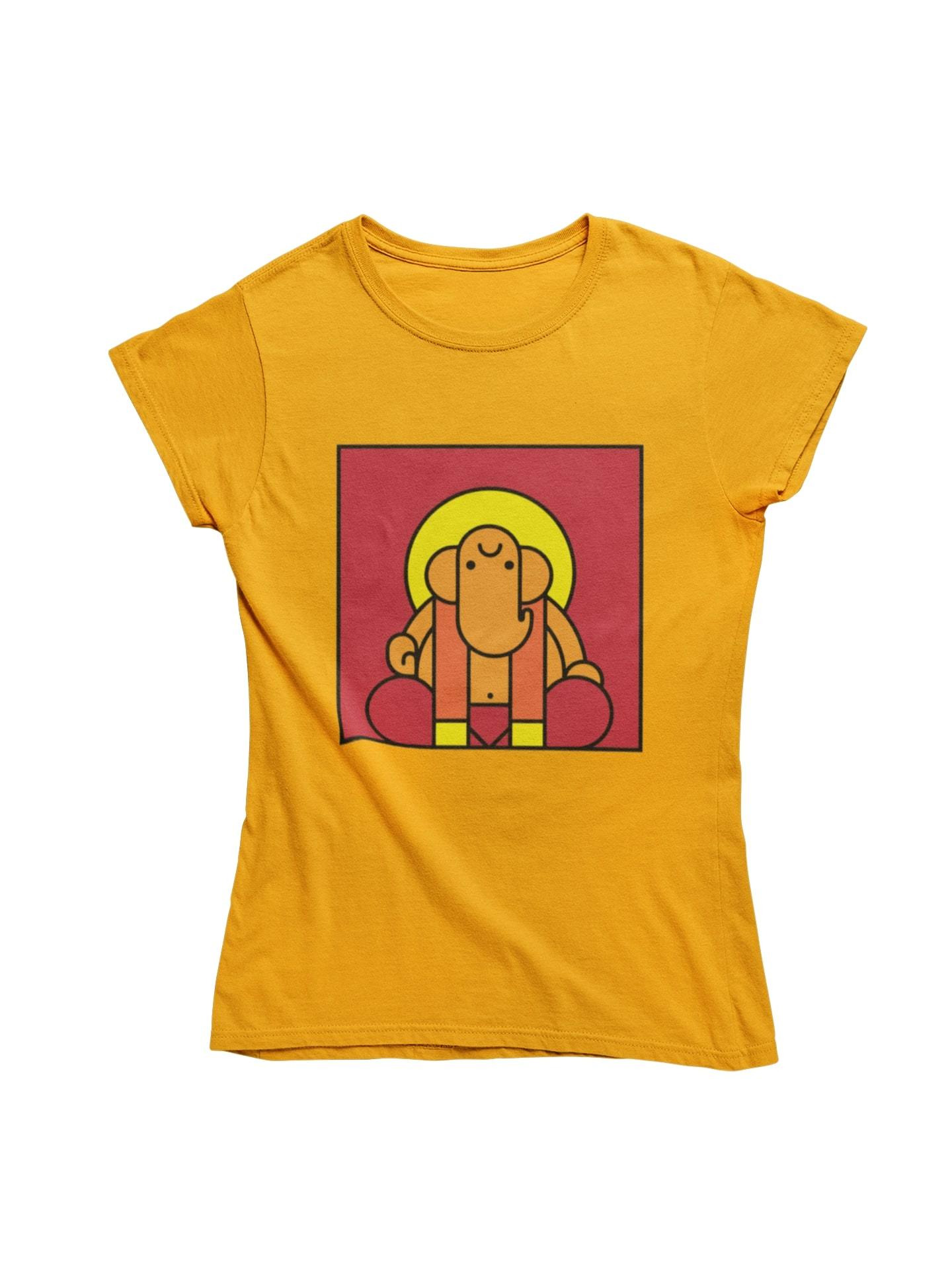 thelegalgang,Ganesha Block Art T-Shirt,WOMEN.