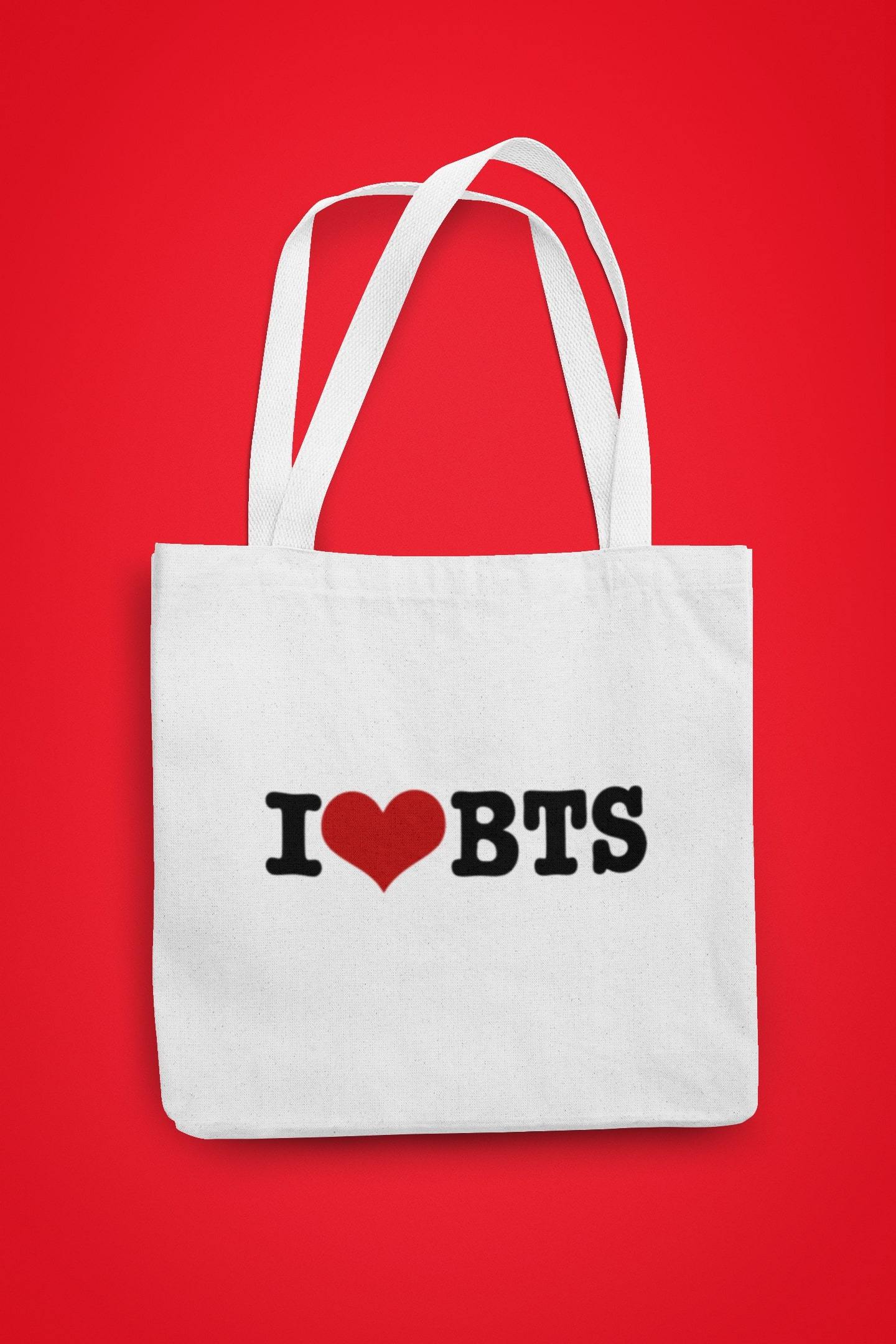 thelegalgang,I love BTS Design Canvas Tote Bag,.