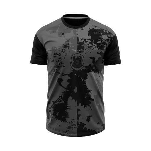 Black Grey Razor Custom Football Jersey Kit