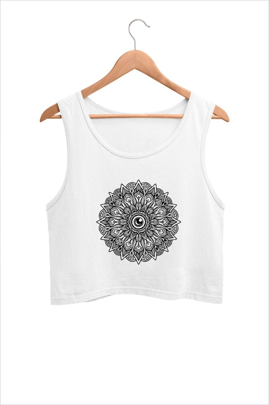 Mandala Graphic Yoga Crop Tank Top