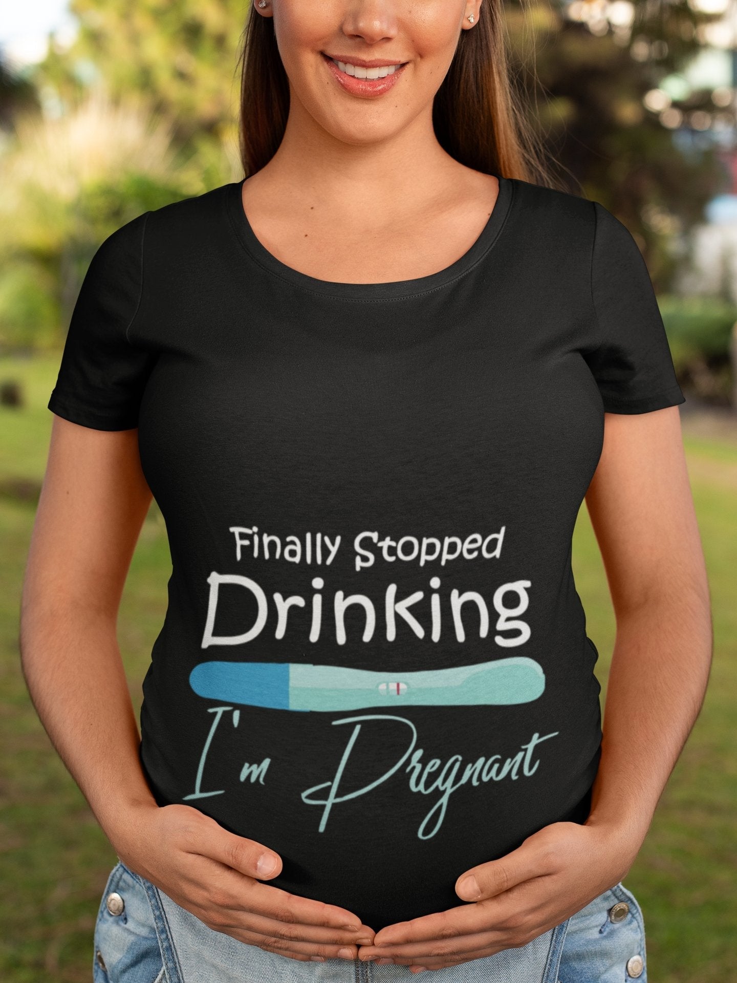 thelegalgang,Finally Stopped Drinking Funny Maternity T shirt,WOMEN.