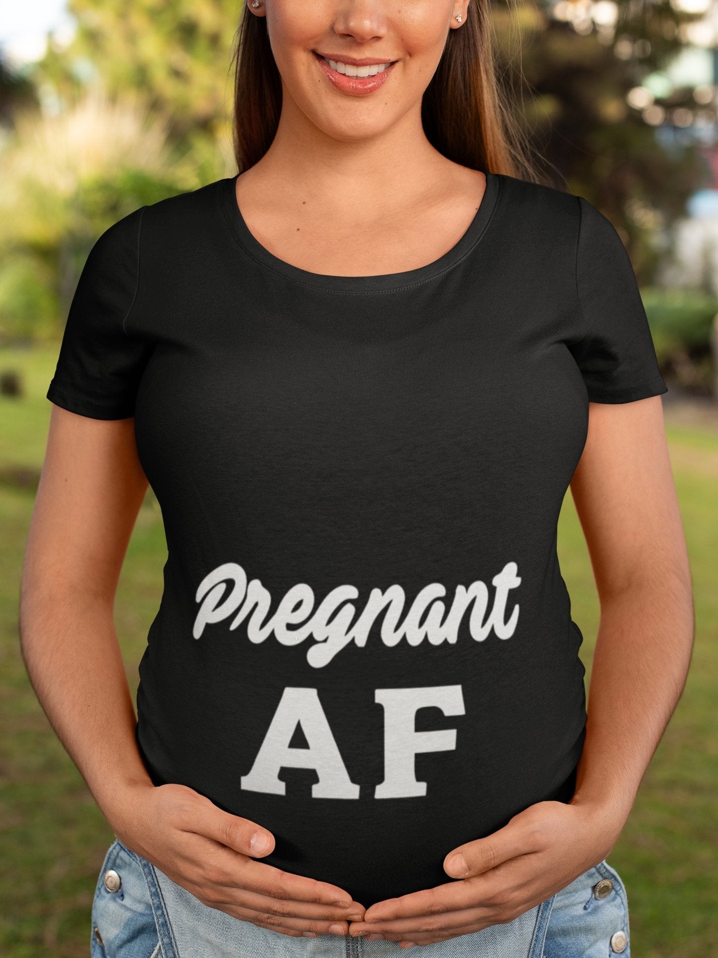 thelegalgang,Pregnant AF Funny Maternity T shirt,WOMEN.