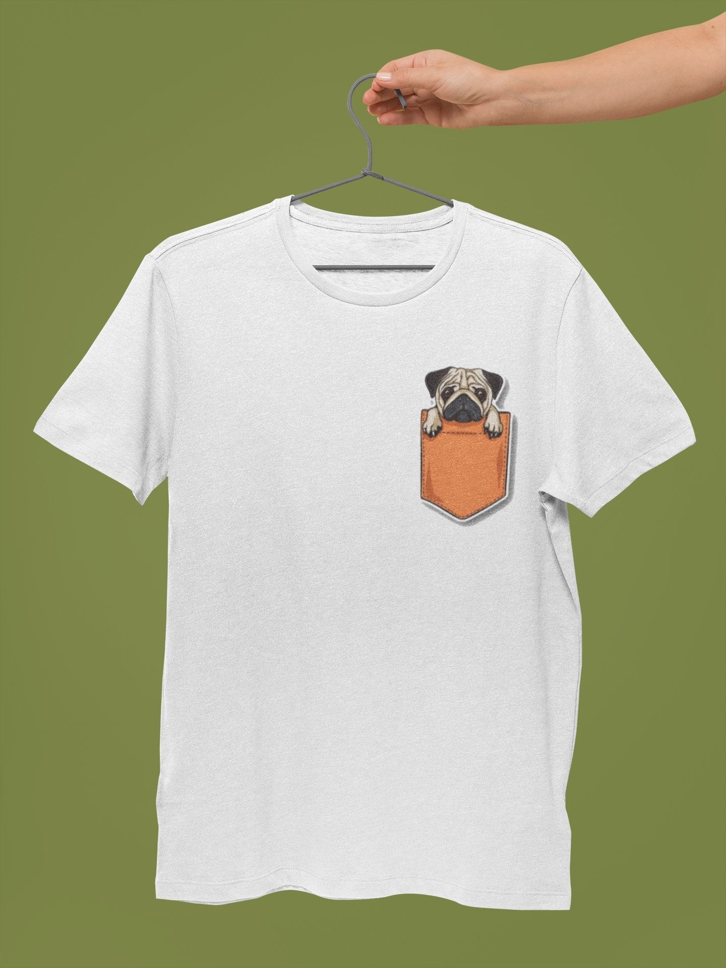 Cute Pug in Pocket Tee - Insane Tees