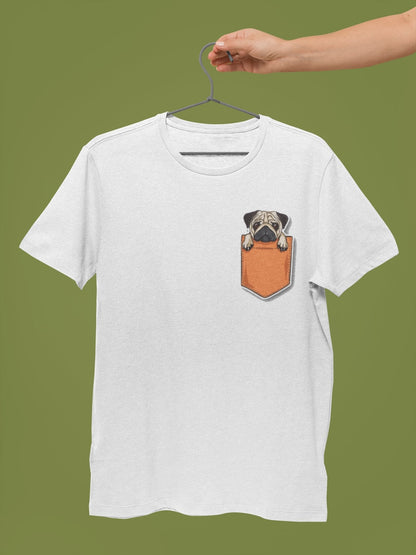 Cute Pug in Pocket Tee - Insane Tees