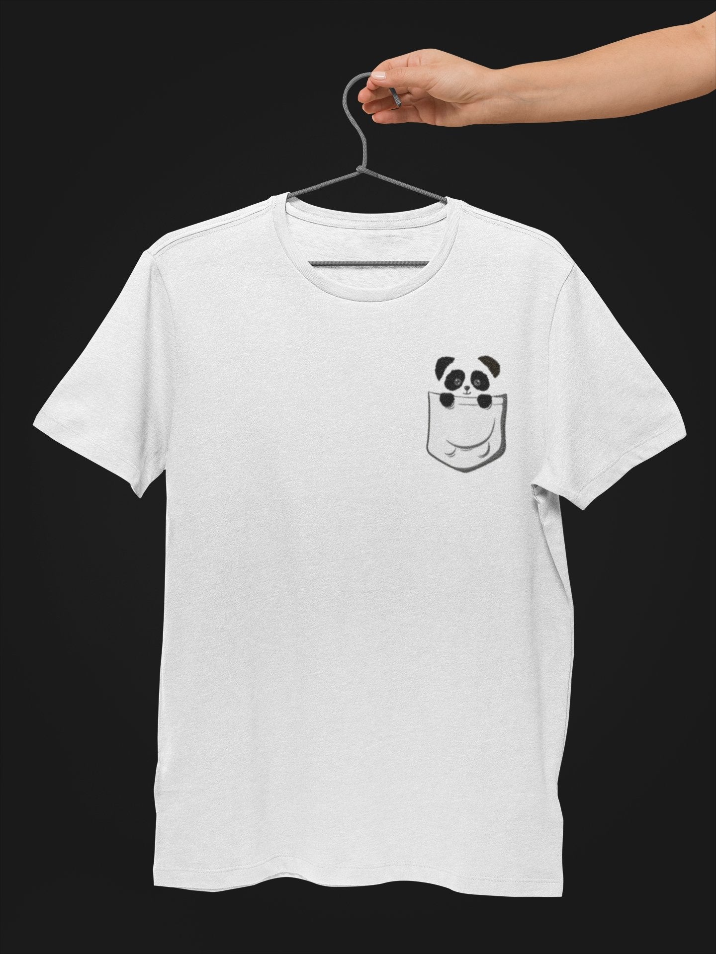 Cute Peeping Panda in a Pocket Tee - Insane Tees