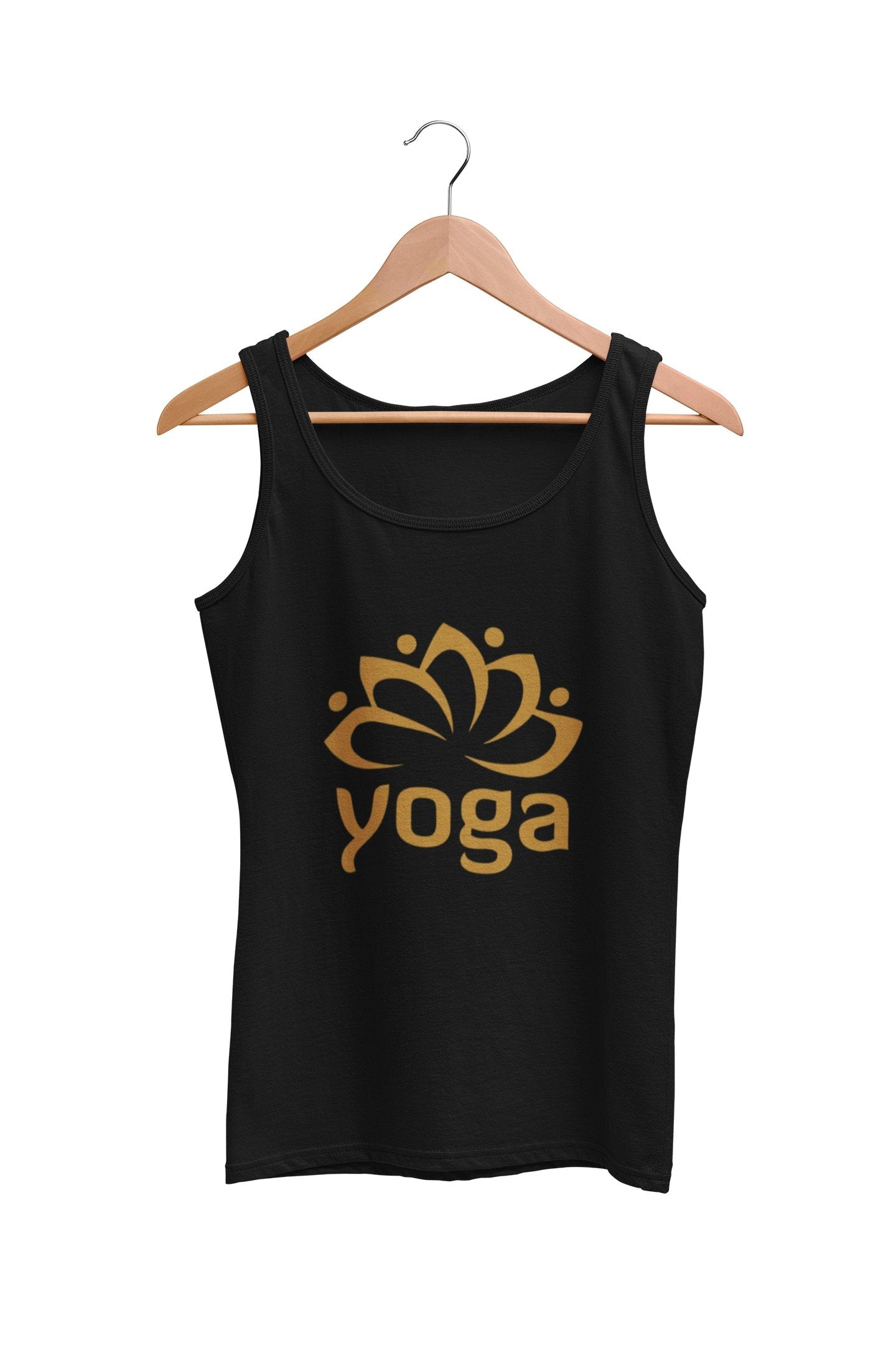 thelegalgang,Yoga Golden Graphic Printed Tank Top,TANK TOP.