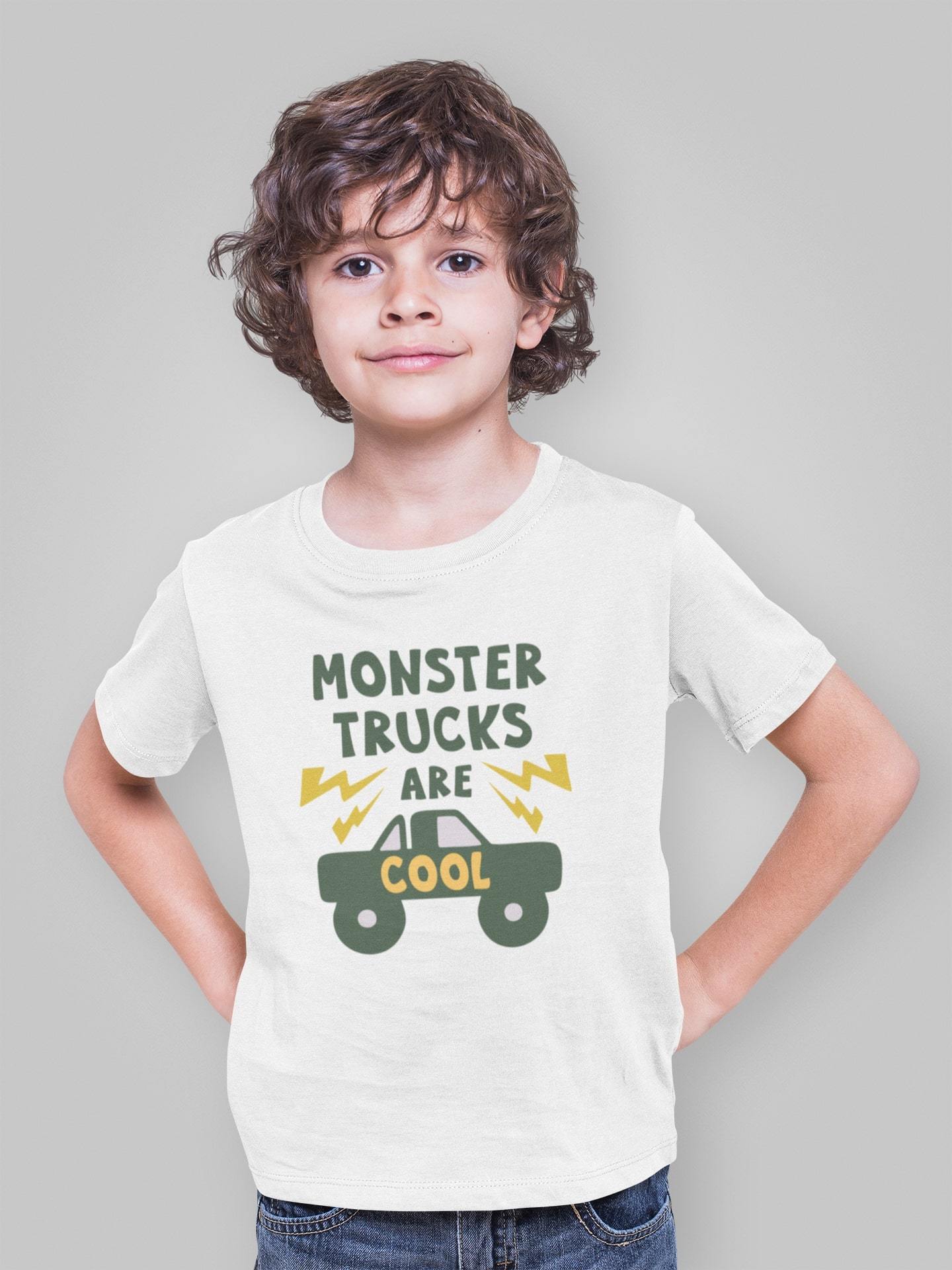 thelegalgang,Monster Trucks are Cool Graphic T-Shirt for Kids,KIDS.