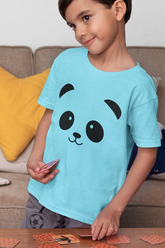 thelegalgang,Panda Face Print Graphic T-Shirt for Boys,KIDS.