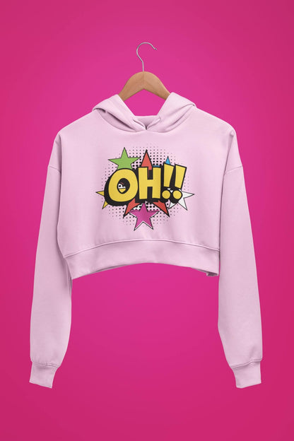 thelegalgang,Pop Art Graphic Crop Hoodies,.