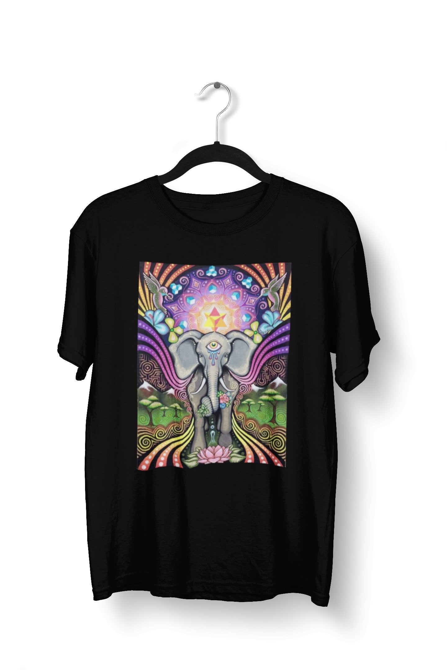 thelegalgang,Psychedelic Third Eye Elephant Graphic Art T-Shirt for Men,.
