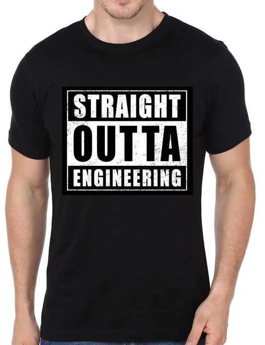 Straight Outta Engineering Mens Casual Tee - Insane Tees