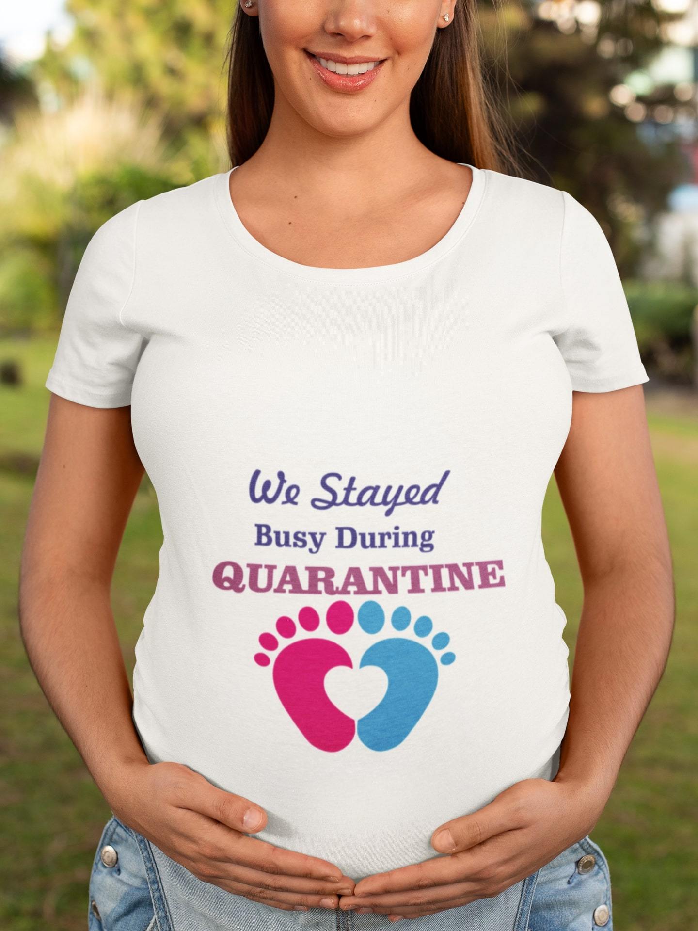 thelegalgang,Busy During Quarantine Graphic Maternity T shirt,WOMEN.