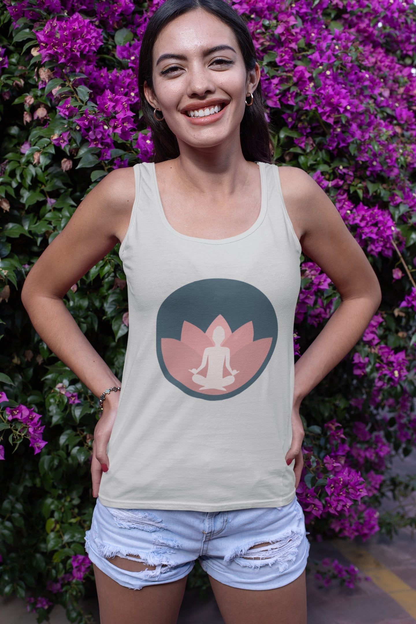 thelegalgang,Yoga Circle Meditation Design Tank Top,TANK TOP.